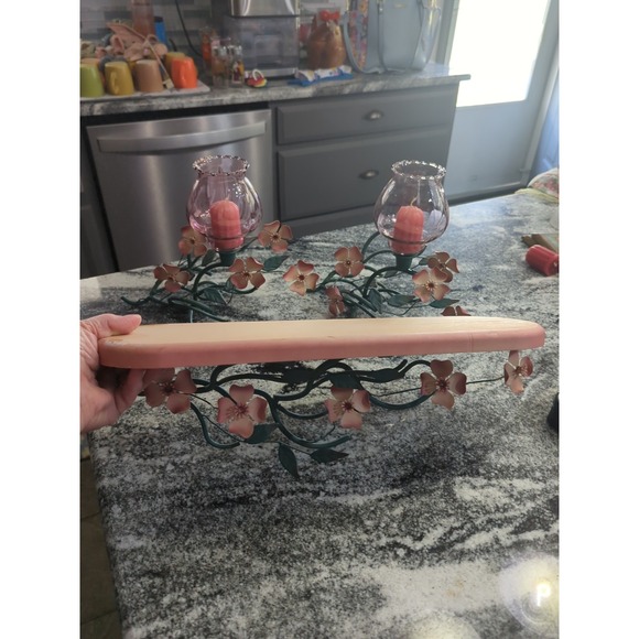 Homco Accessories - 7 Pc Vintage Home Interior Floral Wall Hanging Decor MCM Floral Dogwood Metal